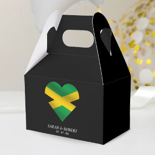 Jamaica Jamaica Flag Heart Wedding Geschenkschachtel