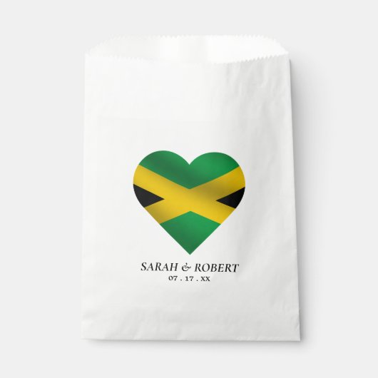 Jamaica Jamaica Flag Heart Wedding Geschenktütchen (Vorderseite)
