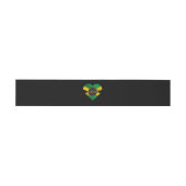 Jamaica Jamaica Flag Herz Monogram Wedding Einladungsbanderole (Flach)