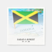 Jamaica Jamaica Flag Map Wedding Serviette (Vorderseite)
