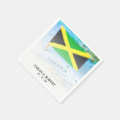 Jamaica Jamaica Flag Map Wedding Serviette (Ecke)