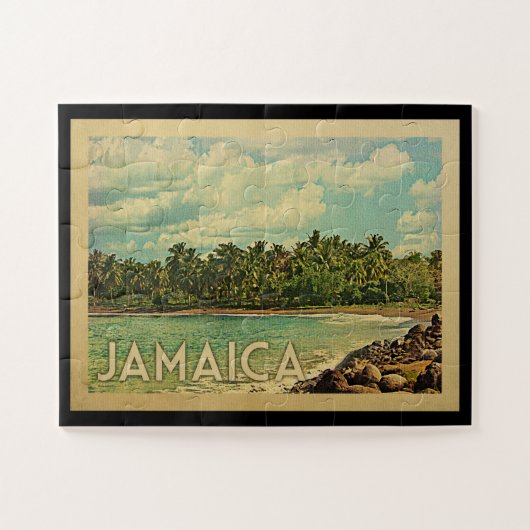 Jamaica Jigsaw Puzzle Vintage Travel (Horizontal)