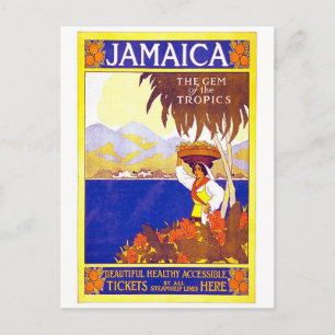 Jamaica Juwel der Tropen Vintage-Reiseposter Postkarte