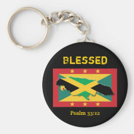 Jamaica-Karte | Flagge Grenada | BLESSED benutzerd Schlüsselanhänger