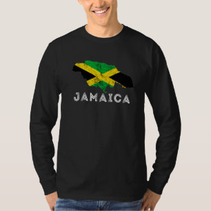 Jamaica Kingston Jamaican Pride Map Karibik T-Shirt