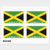 Jamaica-Länderkennzeichen Rechteckiger Aufkleber (Blatt)