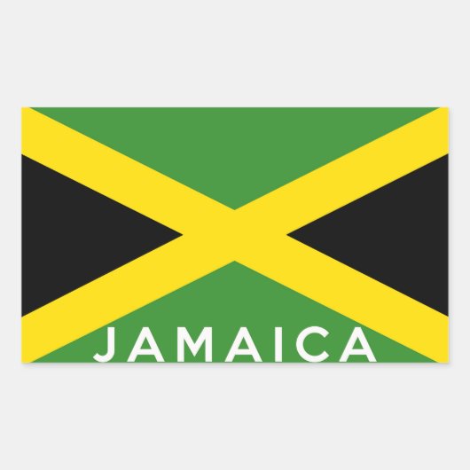 Jamaica-Länderkennzeichen Rechteckiger Aufkleber (Vorderseite)