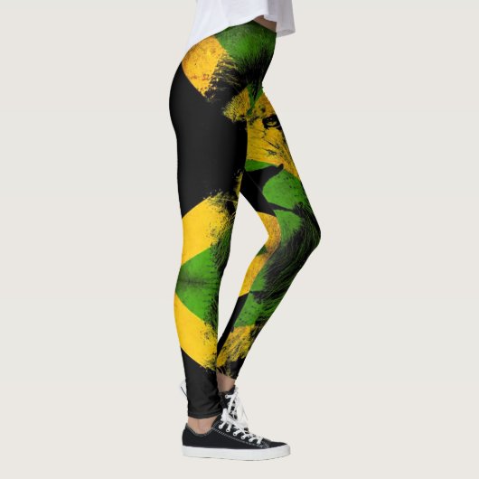 Jamaica Lion Flag Proud Jamaicans - Yoga Leggings (Rechts)