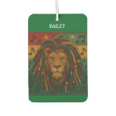 Jamaica Lion Personalisiert Name Autolufterfrischer (Vorderseite)