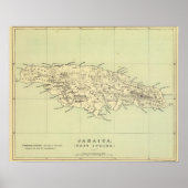 Jamaica Lithographed Karte Poster (Vorne)
