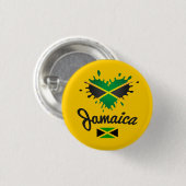 Jamaica Love Jah Rastafari Reggae Rasta Button (Vorne & Hinten)