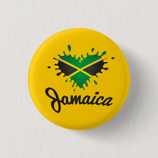 Jamaica Love Jah Rastafari Reggae Rasta Button (Vorderseite)