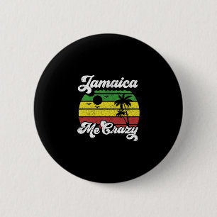 Jamaica macht mich verrückt Rasta Roots Rock Regga Button