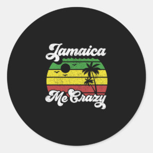Jamaica macht mich verrückt Rasta Roots Rock Regga Runder Aufkleber