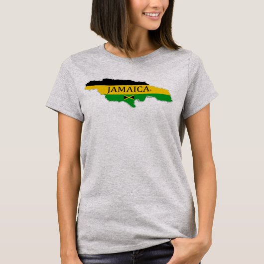 Jamaica Map Designer Shirt Apparel Sale; Man Lady (Vorderseite)