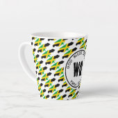 JAMAICA MAP Patriotic Customizable Jamaican Milchtasse (Linke Ecke)