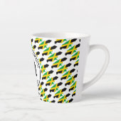 JAMAICA MAP Patriotic Customizable Jamaican Milchtasse (Rechts)