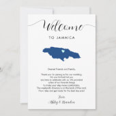 Jamaica Map Wedding Welcome Tour & Letter (Vorderseite)