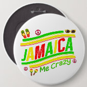 Jamaica Me Crazy Cruise Vacation Group Matching Button (Vorne & Hinten)