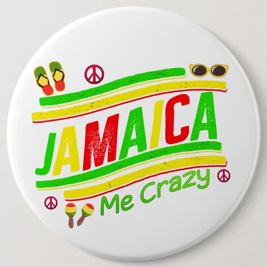 Jamaica Me Crazy Cruise Vacation Group Matching Button (Vorderseite)