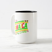 Jamaica Me Crazy Cruise Vacation Group Matching Zweifarbige Tasse (Vorderseite Links)