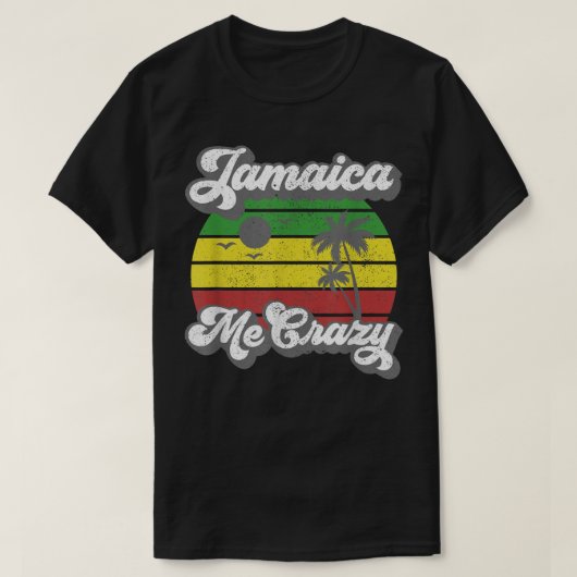 Jamaica Me Crazy Rasta Roots Rock Reggae Jamaican T-Shirt (Design vorne)