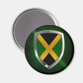 Jamaica Metallic Emblem Magnet (Vorderseite/Rückseite)
