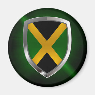 Jamaica Metallic Emblem Magnet