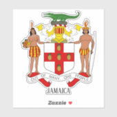 Jamaica National Coat of Arms Patriotic Aufkleber (Blatt)