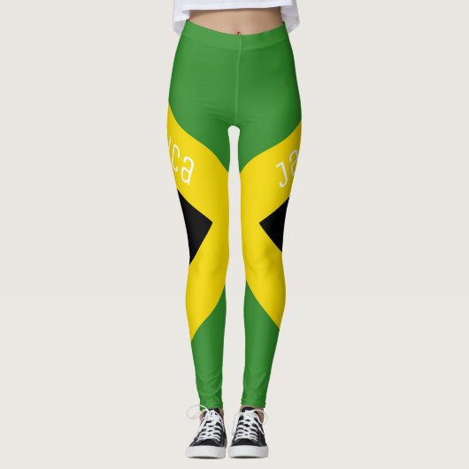 Jamaica National Flag Style Leggings (Vorderseite)