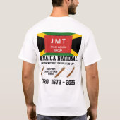 JAMAICA NATIONAL HERO. Basic Dunkles T-Shirt (Rückseite)