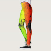 Jamaica Neon Rasta Colors Grunge erschüttert Leggings (Links)