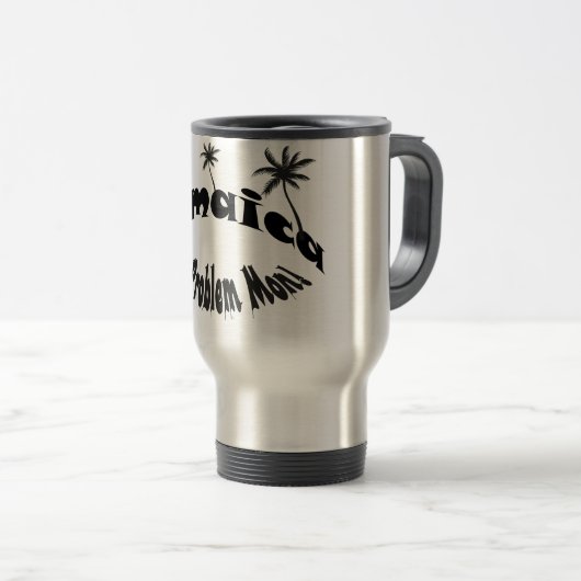 Jamaica "No Problem Mon!" Coffee Mug Reisebecher (VorderseiteRechts)