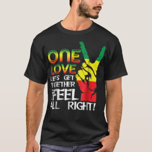 Jamaica One Liebe Reggae Caribbean Music Pride Fla T-Shirt