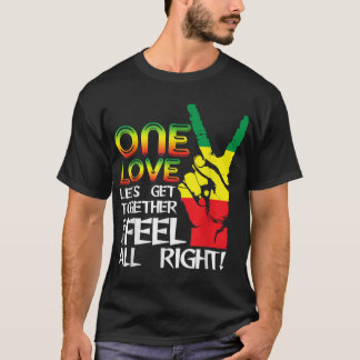 Jamaica One Liebe Reggae Caribbean Music Pride Fla T-Shirt
