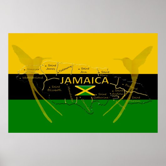 Jamaica Parishings Color HummingBird Poster belieb (Vorne)