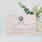 Jamaica Passport Wedding RSVP Card Karte (Stehend Vorderseite)