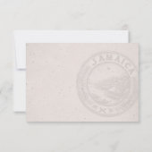 Jamaica Passport Wedding RSVP Card Karte (Rückseite)