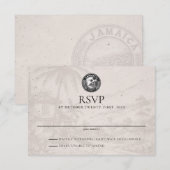 Jamaica Passport Wedding RSVP Card Karte (Vorne/Hinten)