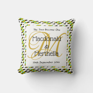 JAMAICA Personalisiert Monogram Wedding Keepak Kissen