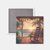 Jamaica porch life sunset magnet (Vorderseite/Rückseite)
