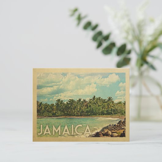 Jamaica Postcard Vintage Travel Postkarte (Stehend Vorderseite)