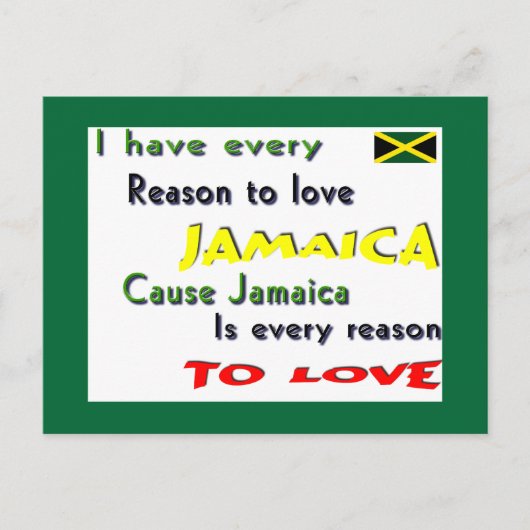 Jamaica Postkarte (Vorderseite)