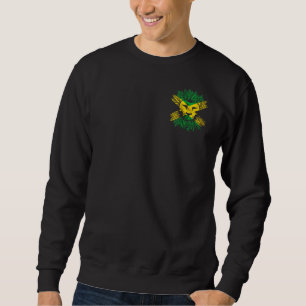 Jamaica Pride Jamaica Reggae Roots Lion Head Carri Sweatshirt