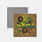 Jamaica proud magnet with jamaican colors (Vorderseite/Rückseite)