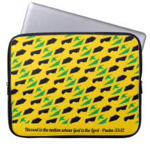 JAMAICA Psalm 33:12 Selig Nation Yellow Laptop