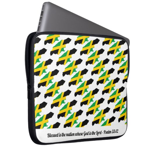 JAMAICA Psalm 33:12 Selige Nation Laptop Laptopschutzhülle (Vorne Rechts)
