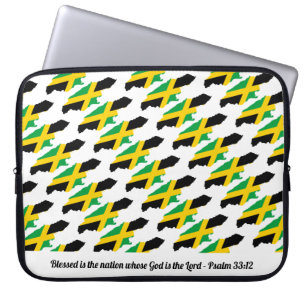 JAMAICA Psalm 33:12 Selige Nation Laptop Laptopschutzhülle