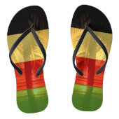 Jamaica Rasta Colors Caribbean Island Beach Badesandalen (Fußbett)