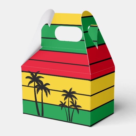Jamaica Rasta Colors Island Palmen Geschenkschachtel (Vorderseite)